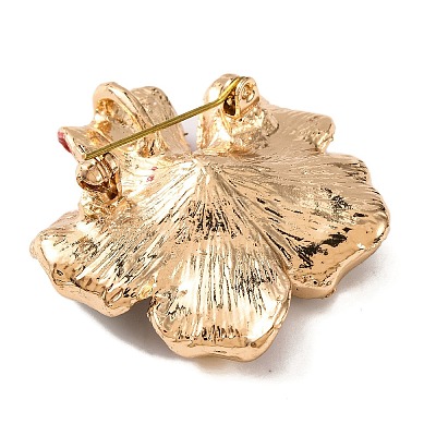 KC Gold Plated Alloy Crystal Rhinestone Brooches JEWB-L017-06KCG-1