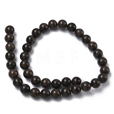 Natural Wood Lace Stone Wooden Jasper Beads Strands G-K365-F03-10mm-1
