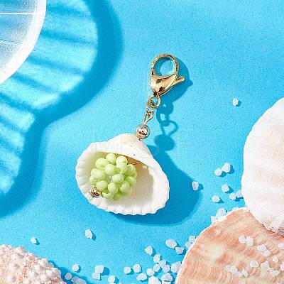 Natural Shell Pendant Decorations HJEW-MZ00171-05-1