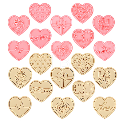 Valentine's Day PP Plastic Cookie Cutters DIY-HY0003-56D-1