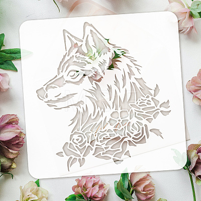 PET Hollow Out Drawing Painting Stencils DIY-WH0391-0480-1