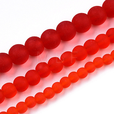 Transparent Glass Beads Strands GLAA-T032-T6mm-MD09-1