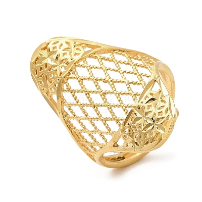 Light Gold Brass Adjustable Rings for Women RJEW-A022-01B-1