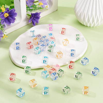 50Pcs Acrylic European Beads MACR-TADJ0001-13P-1