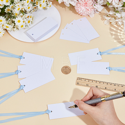 50Pcs Blank Rectangle White Paper Gift Tags CDIS-CN0001-03C-1