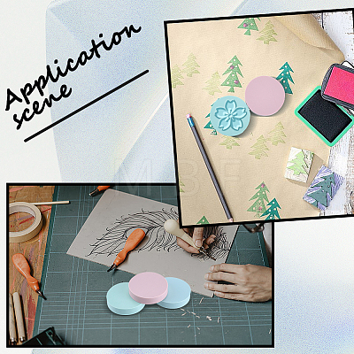 8Pcs 4 Colors Rubber Stamps AJEW-CP0008-31-1