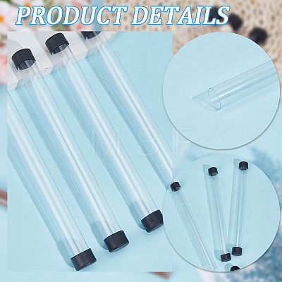 Transparent PVC Plastic Bead Storage Tubes AJEW-CY0002-92A-1