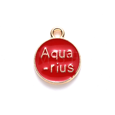 Alloy Enamel Pendants X-ENAM-S124-01A-07J-1