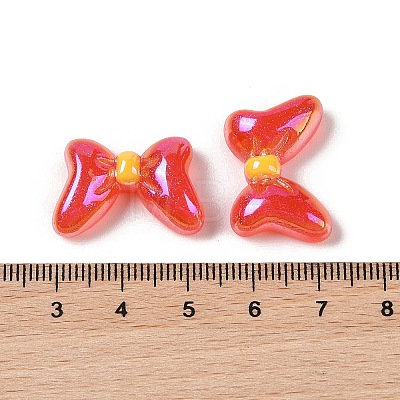Glitter Plated Resin Cabochons RESI-H163-09C-1