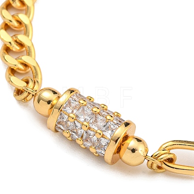 Brass Micro Pave Cubic Zirconia Bracelets for Women BJEW-U008-12G-1