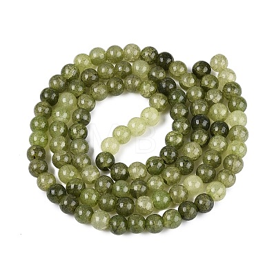 Baking Paint Crackle Glass Beads Strands GLAA-Q106-03A-03-1