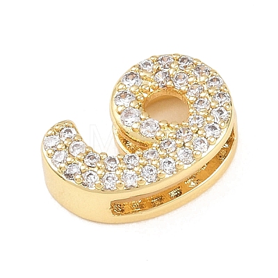 Brass Micro Pave Cubic Zirconia Pendants KK-B167-22G-9-1