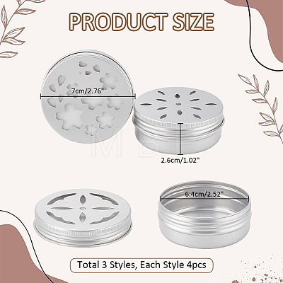   Aluminium Shallow Round Candle Tins AJEW-PH0011-67A-1