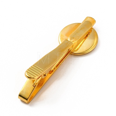 Brass Tie Clip Cabochon Settings KK-A159-01G-1