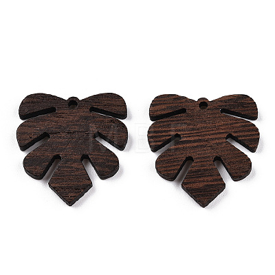 Natural Wenge Wood Pendants WOOD-T023-49B-01-1