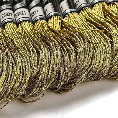 10 Skeins 12-Ply Metallic Polyester Embroidery Floss OCOR-Q057-A12-1