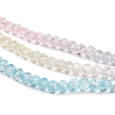 Transparent Painted Glass Beads Strands X1-DGLA-A034-T1mm-A21-1
