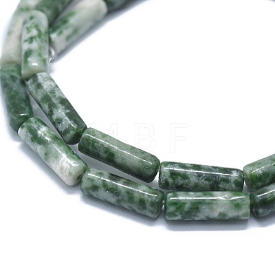 Natural Green Spot Jasper Beads Strands G-F631-D13-1