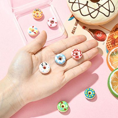 8Pcs 8 Colors Handmade Porcelain Enamel Beads PORC-FS0001-50-1