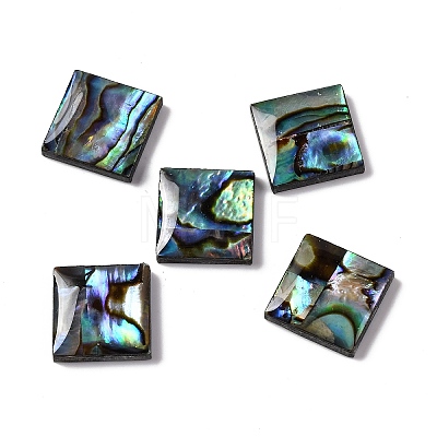 Natural Paua Shell Epoxy Resin Cabochons SSHEL-S279-01H-1