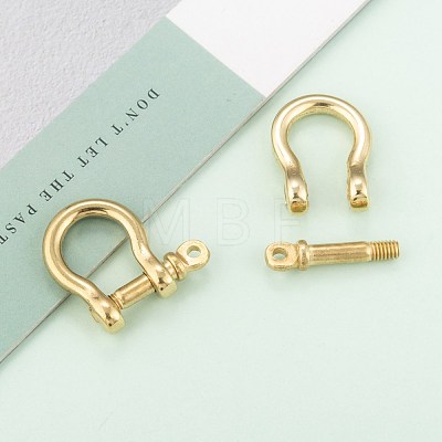 Brass D-Ring Anchor Shackle Clasps KK-WH0020-02-1