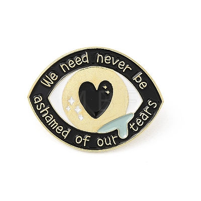 Eye with Heart Enamel Pins JEWB-P030-C01-1