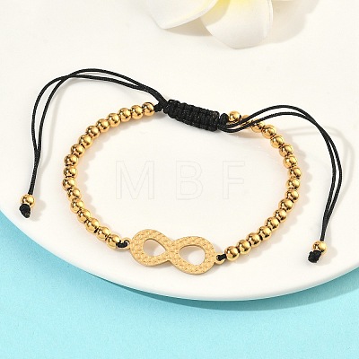 304 Stainless Steel Infinity Link Bracelets BJEW-F534-01G-1
