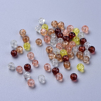 Baking Painted Crackle Glass Beads DGLA-X0006-4mm-12-1