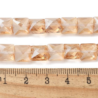 Electroplate Glass Beads Strands EGLA-L045-B-PL01-1