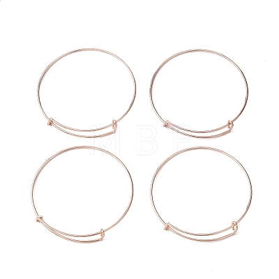 Adjustable Iron Expandable Bangle Making LS-BJEW-R038-RG-1