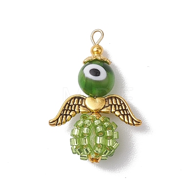 Glass Seed Beads Alloy Pendants PALLOY-MZ00282-02-1