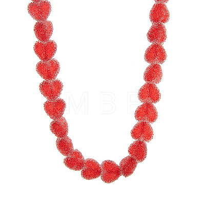 Resin Jelly Heart Beaded Necklaces FS-WGF46B0-07-1