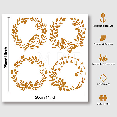 PET Hollow Out Drawing Painting Stencils DIY-WH0405-0014-1
