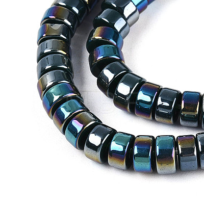 AB Color Plated Opaque Glass Beads Strands GLAA-T026-3x6mm-P16-1