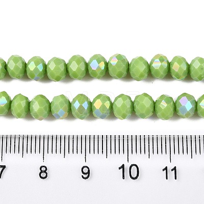 Electroplate Opaque Solid Color Glass Beads Strands EGLA-A044-P3mm-L30-1