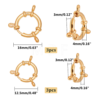 Unicraftale 304 Stainless Steel Spring Ring Clasps STAS-UN0007-35G-1