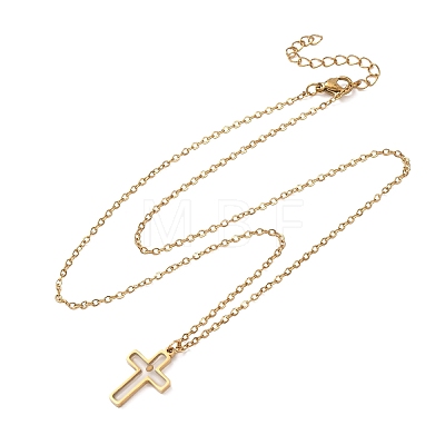 Cross 201 Stainless Steel Mustard Seed Pendant Necklaces for Women WG511AE-01-1