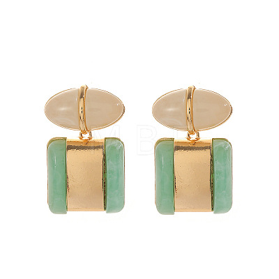 Alloy Resin Stud Earrings for Women WG7DF4E-03-1