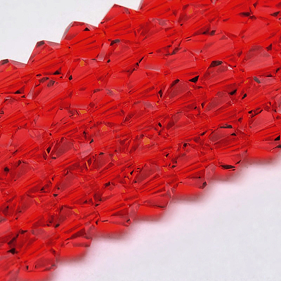 Imitate Austrian Crystal Bicone Glass Beads Strands X-GLAA-F029-6x6mm-14-1