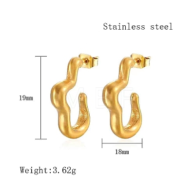 304 Stainless Steel Stud Earrings NX6000-02-1