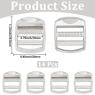 14Pcs Rectangle Alloy Buckles FIND-CY0002-02P-1