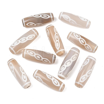 Tibetan Style dZi Beads TDZI-E004-65-01-1
