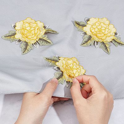 Peony Shape Water Soluable Multi-Layer Appliques PATC-WH0011-02-1