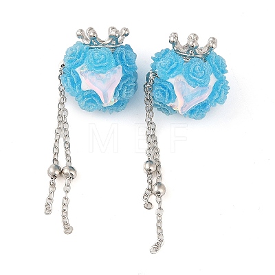 Handmade Luminous Polymer Clay Rhinestone Beads CLAY-H003-09P-03-1