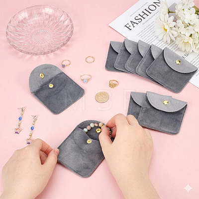 12Pcs Velvet Jewelry Storage Bags with Snap Button for Earrings Rings Bracelets ABAG-UN0001-17D-1