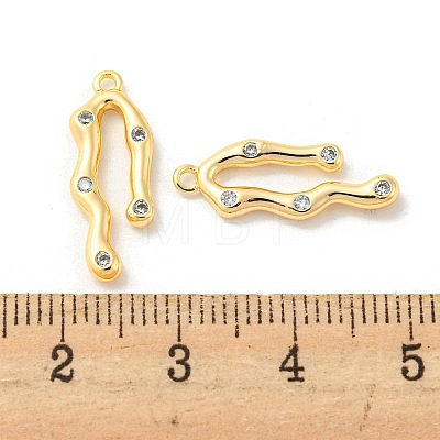 Brass Micro Pave Cubic Zirconia Pendants KK-Q809-17G-1