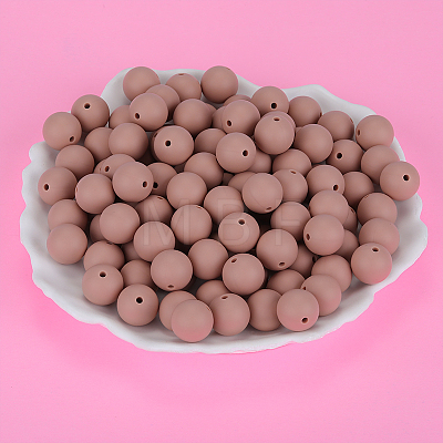 Round Silicone Focal Beads SI-JX0046A-111-1