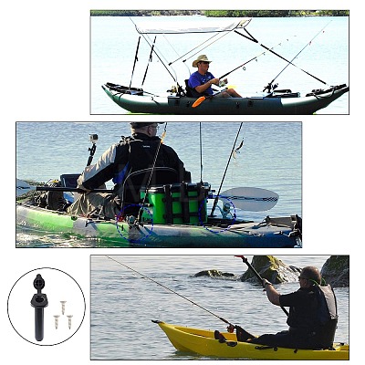 Kayak Deck Plastic Flush Mount Fishing Boat Rod Holders FIND-WH0057-01-1