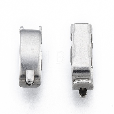 Non-Tarnish 304 Stainless Steel Fold Over Clasps STAS-N092-169-1