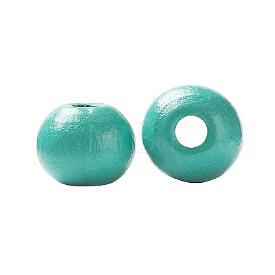 10 Colors Eco-Friendly Wood Beads Sets WOOD-YW0001-01-1